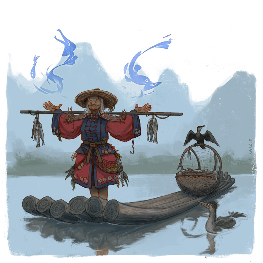 Character Design Challenge: Cormorant Fisher